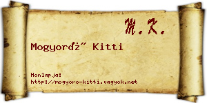 Mogyoró Kitti névjegykártya