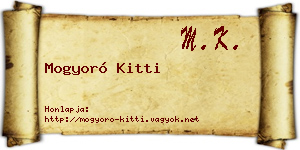 Mogyoró Kitti névjegykártya